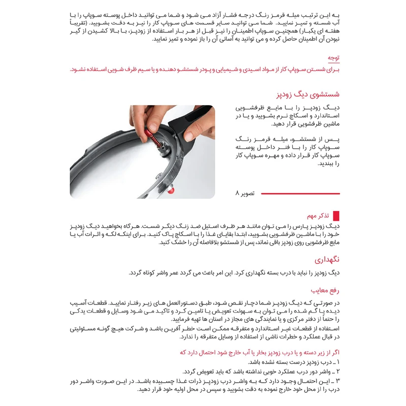 زودپز 6 لیتری پارس استیل مدل پارس - خرید از نمایندگی کرج (زودپز پارس استیل 6 لیتر با کف 3 لایه، دیگ استیل ضدزنگ، 3 سیستم تخلیه فشار، مناسب 4 تا 12 نفر، قابل شستشو با ماشین ظرف‌شویی )