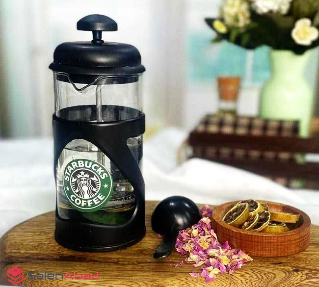 فرنچ پرس برند STAR BUCKS شیشه اعلا رنگ مشکی